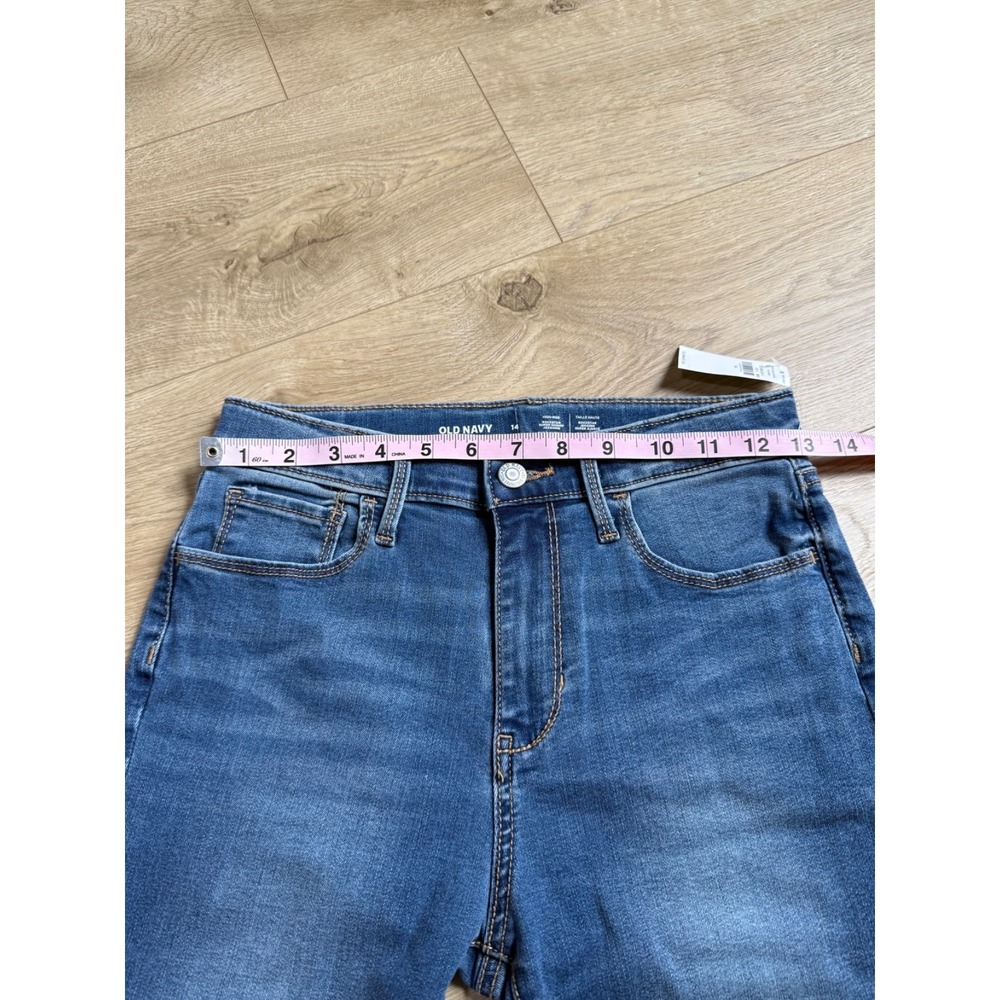 NWT Kids Girls Old Navy high rise rockstar super skinny jeggings tough size 14 - Picture 8 of 10